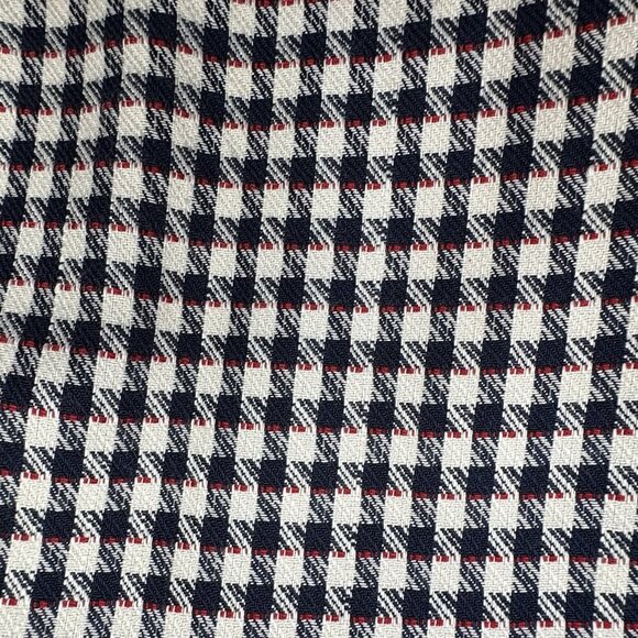 VTG USA 80s Checkered David Brooks Blazer 4 Button Front Navy White Women’s 14 - Picture 9 of 14
